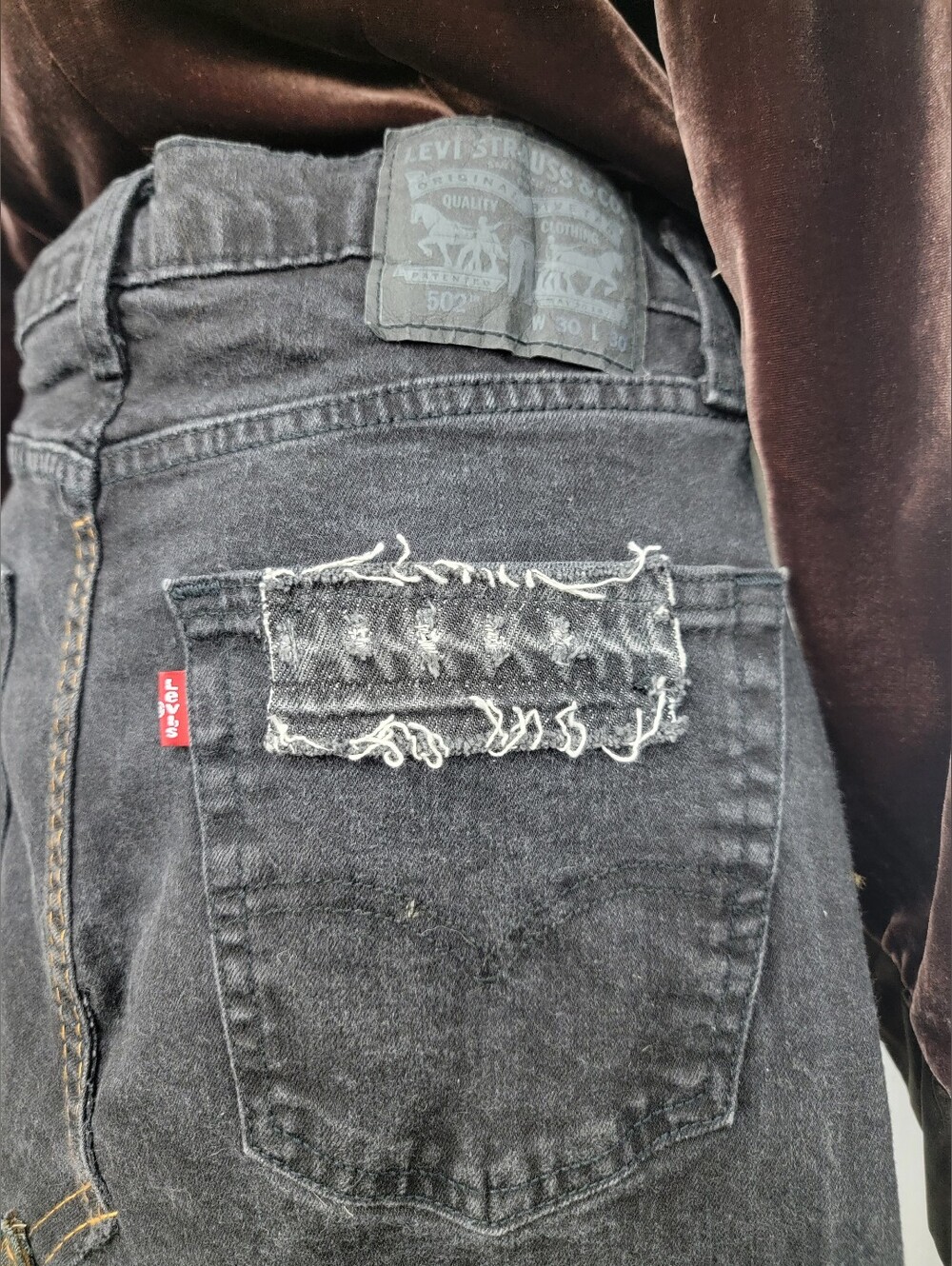 Levi's Maxi Jean Skirt With Johnny Cash - Upcycled - Picture 9 of 12